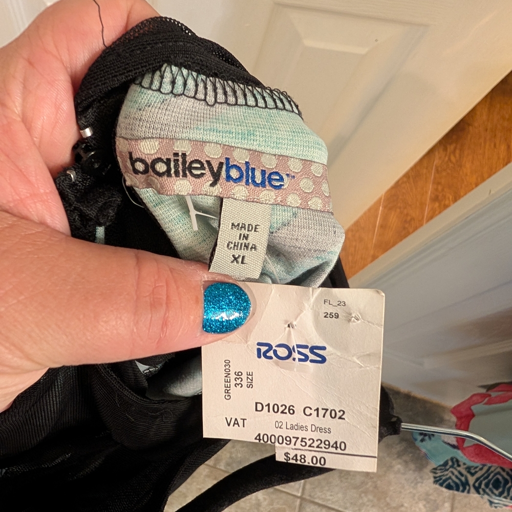 Bailey Blue Black and Green Dress